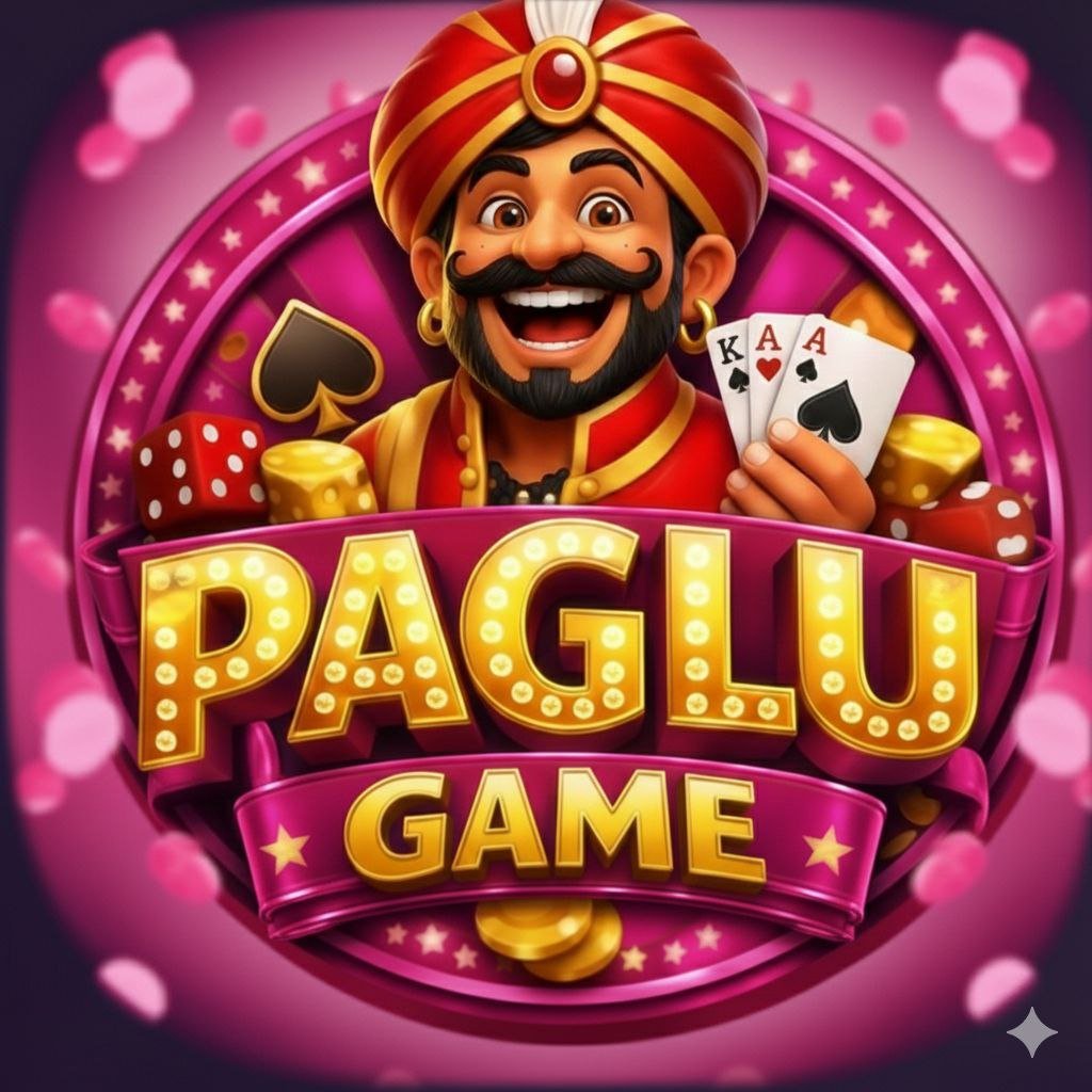 Paglu Game brand logo showing cheerful royal figure and premium gold lettering.