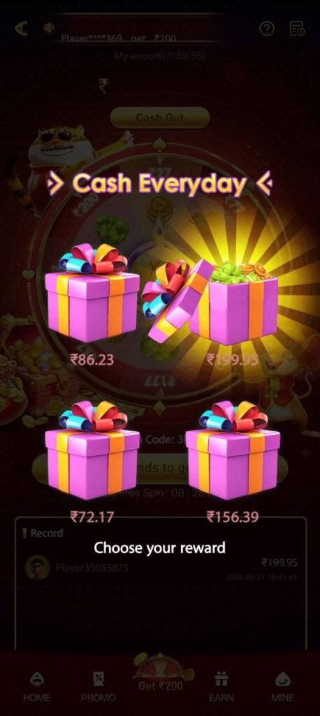 Earn cash everyday on Maha Club Game with daily rewards and instant winning opportunities